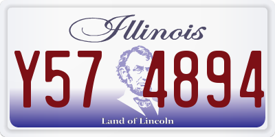 IL license plate Y574894
