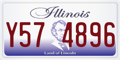 IL license plate Y574896