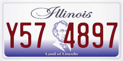 IL license plate Y574897