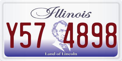 IL license plate Y574898