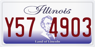 IL license plate Y574903
