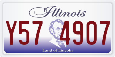 IL license plate Y574907
