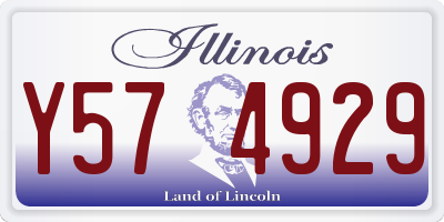 IL license plate Y574929