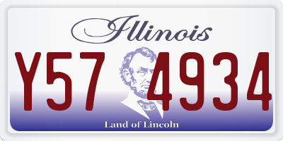 IL license plate Y574934