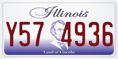 IL license plate Y574936
