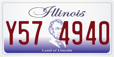 IL license plate Y574940