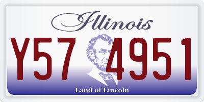 IL license plate Y574951