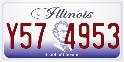 IL license plate Y574953