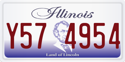 IL license plate Y574954