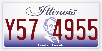 IL license plate Y574955