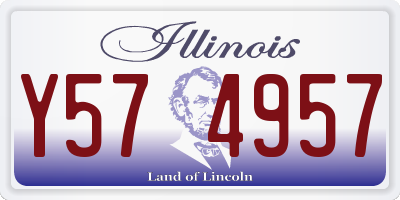 IL license plate Y574957
