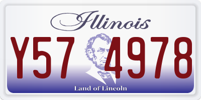 IL license plate Y574978