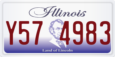 IL license plate Y574983