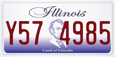 IL license plate Y574985