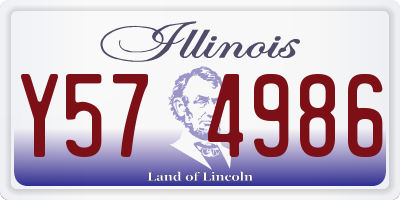 IL license plate Y574986