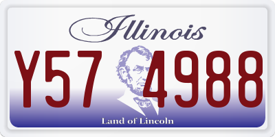 IL license plate Y574988