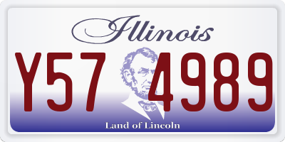 IL license plate Y574989