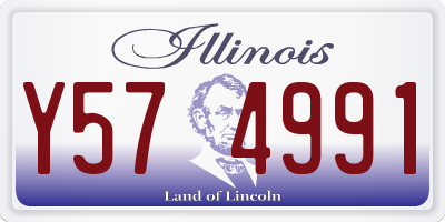 IL license plate Y574991