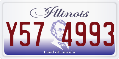 IL license plate Y574993