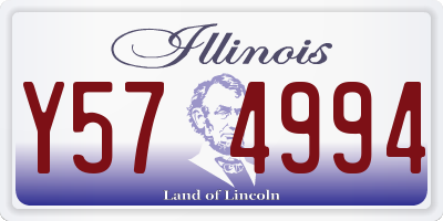 IL license plate Y574994