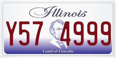 IL license plate Y574999