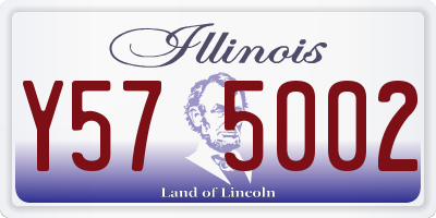IL license plate Y575002