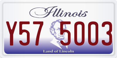 IL license plate Y575003