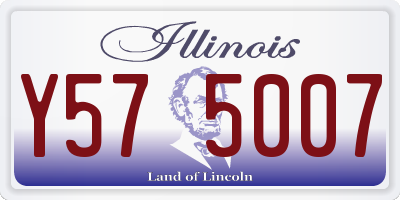 IL license plate Y575007
