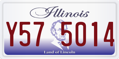 IL license plate Y575014