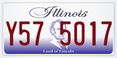 IL license plate Y575017