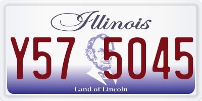 IL license plate Y575045