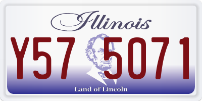 IL license plate Y575071
