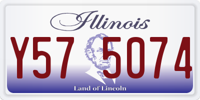 IL license plate Y575074