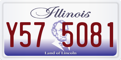 IL license plate Y575081
