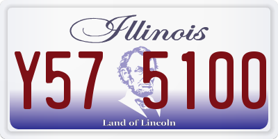 IL license plate Y575100