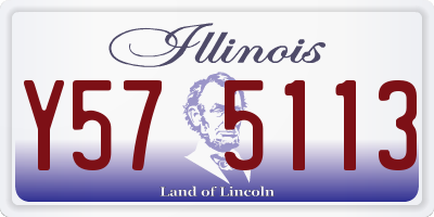 IL license plate Y575113