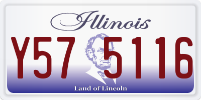 IL license plate Y575116