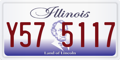 IL license plate Y575117