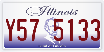 IL license plate Y575133