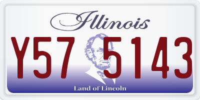 IL license plate Y575143