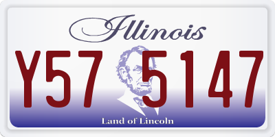 IL license plate Y575147