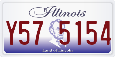 IL license plate Y575154