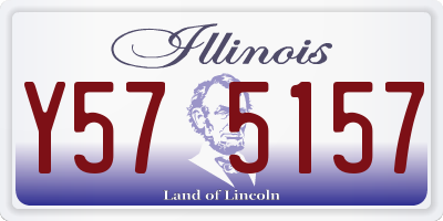 IL license plate Y575157