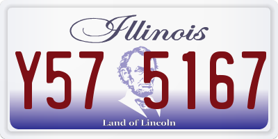 IL license plate Y575167