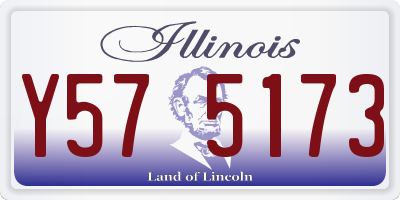 IL license plate Y575173