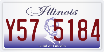 IL license plate Y575184