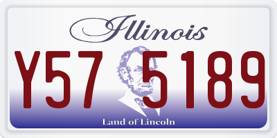 IL license plate Y575189