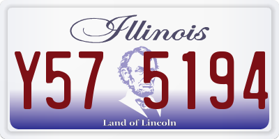 IL license plate Y575194