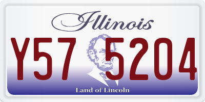 IL license plate Y575204