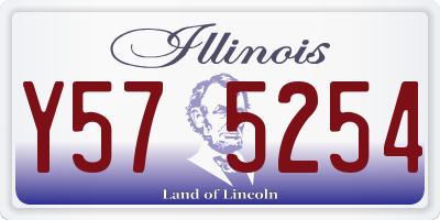 IL license plate Y575254